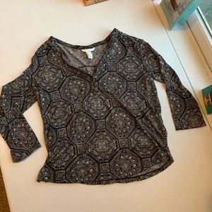 3/4 sleeve H&M top, size S